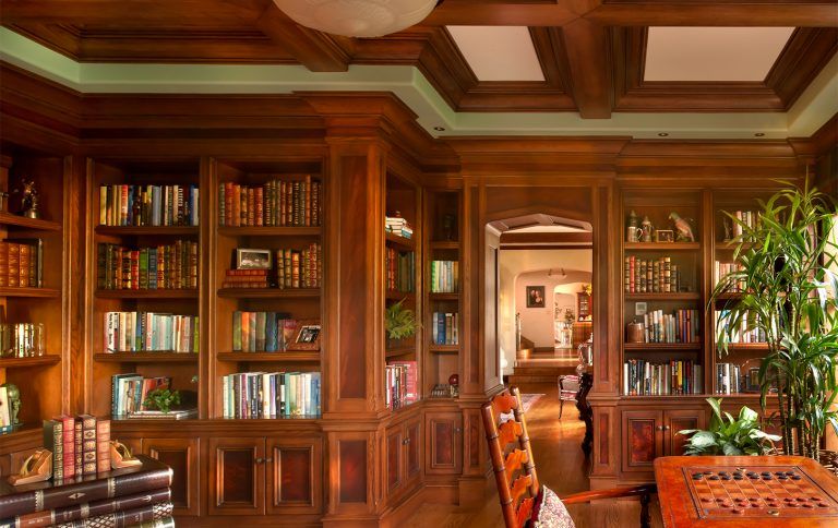 English Tudor Style Home Library