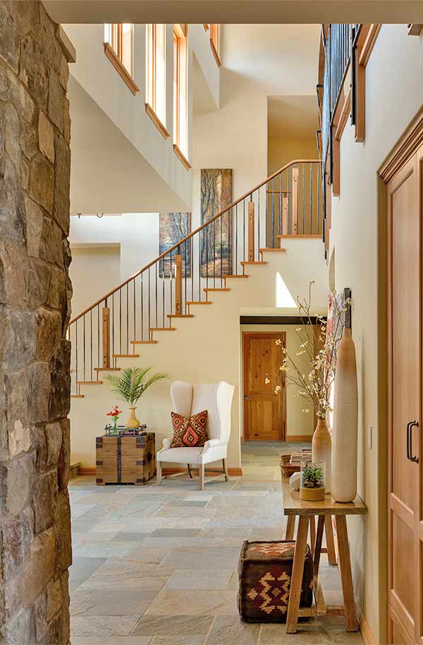 Rustic Contemporary Stairwell Entry Design by HartmanBaldwin