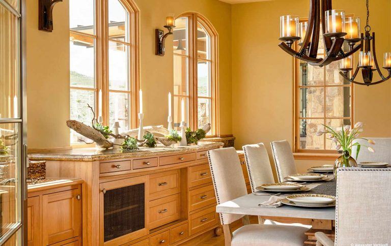 Contemporary Ranch Style Dining Room Designed by HartmanBaldwin