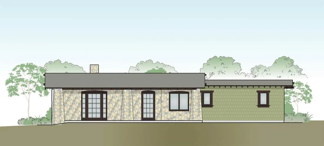 Architectural drawing of Canyon residence project.