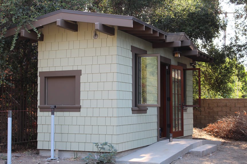 Exterior image of the Canyon residence project's satellite building.