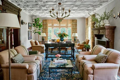 Custom living space for Shonda Rhimes for Architectural Digest by HartmanBaldwin.