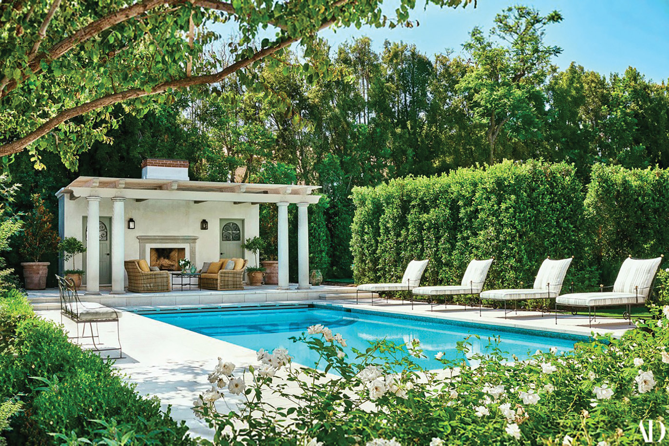 Italianate Villa Luxury Outdoor Living Estate Renovation by HartmanBaldwin Photo by Architectural Digest