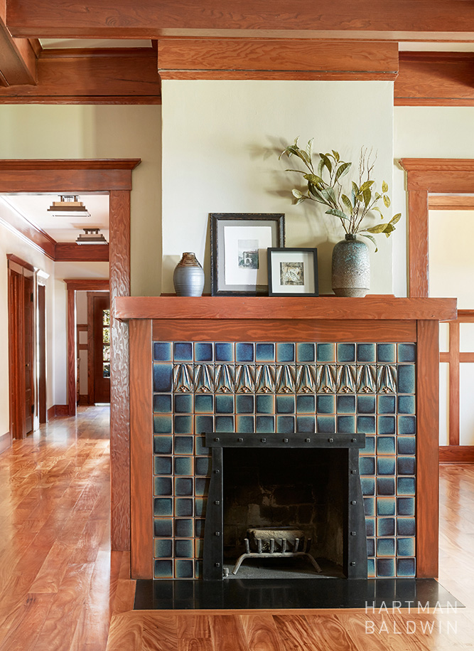 Craftsman Style Home Renovation of Fireplace by HartmanBaldwin