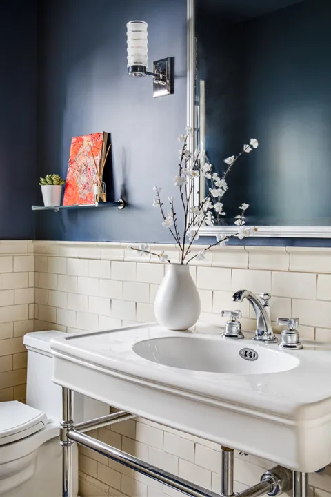 Revitalized English Cottage Home Bathroom Vanity