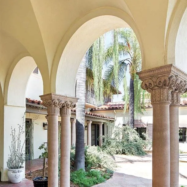 Mediterranean Style Loggia Designed by HartmanBaldwin