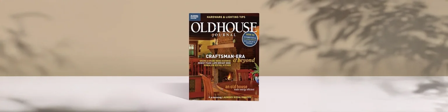 Cover of Old House Journal February 2024 Craftsman Era Edition featuring Craftsman-style living room remodeled by HartmanBaldwin