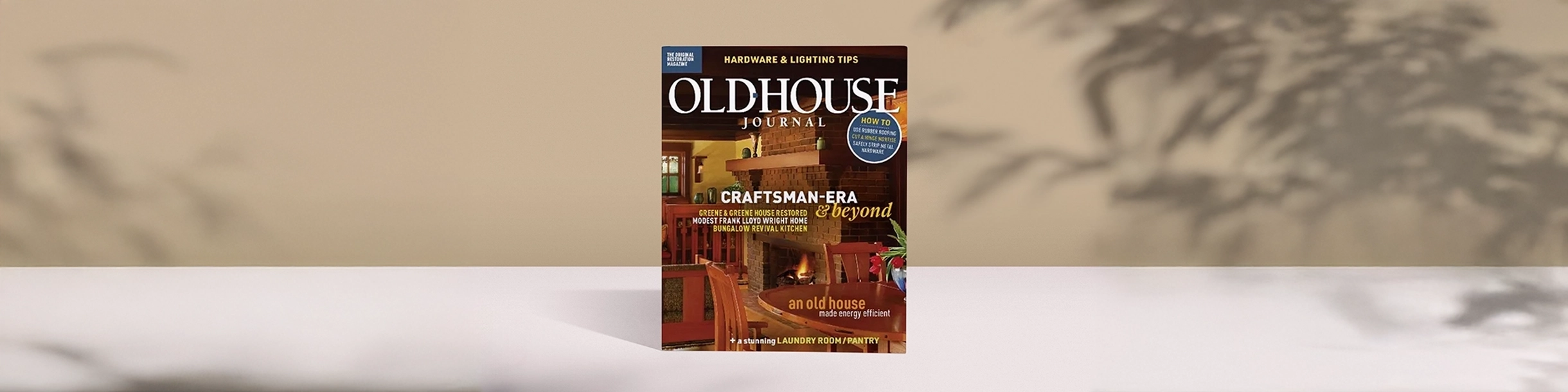 Cover of Old House Journal February 2024 Craftsman Era Edition featuring Craftsman-style living room remodeled by HartmanBaldwin