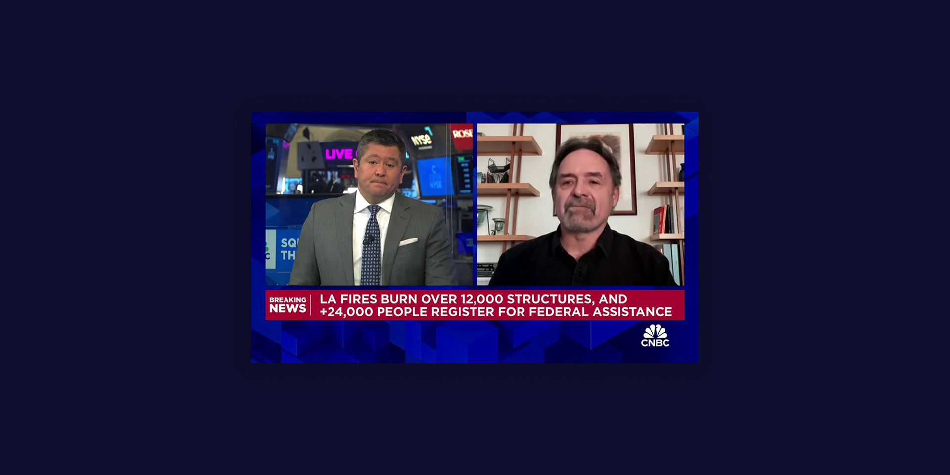 HartmanBaldwin CEO Bill Baldwin interviewed on CNBC's Squwak on the Street segment about LA fire rebuilding