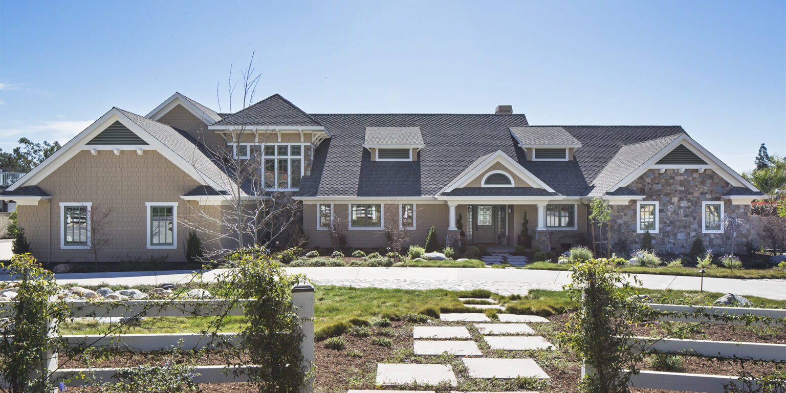 New custom Hampton's style home built in a high fire risk area in Southern California