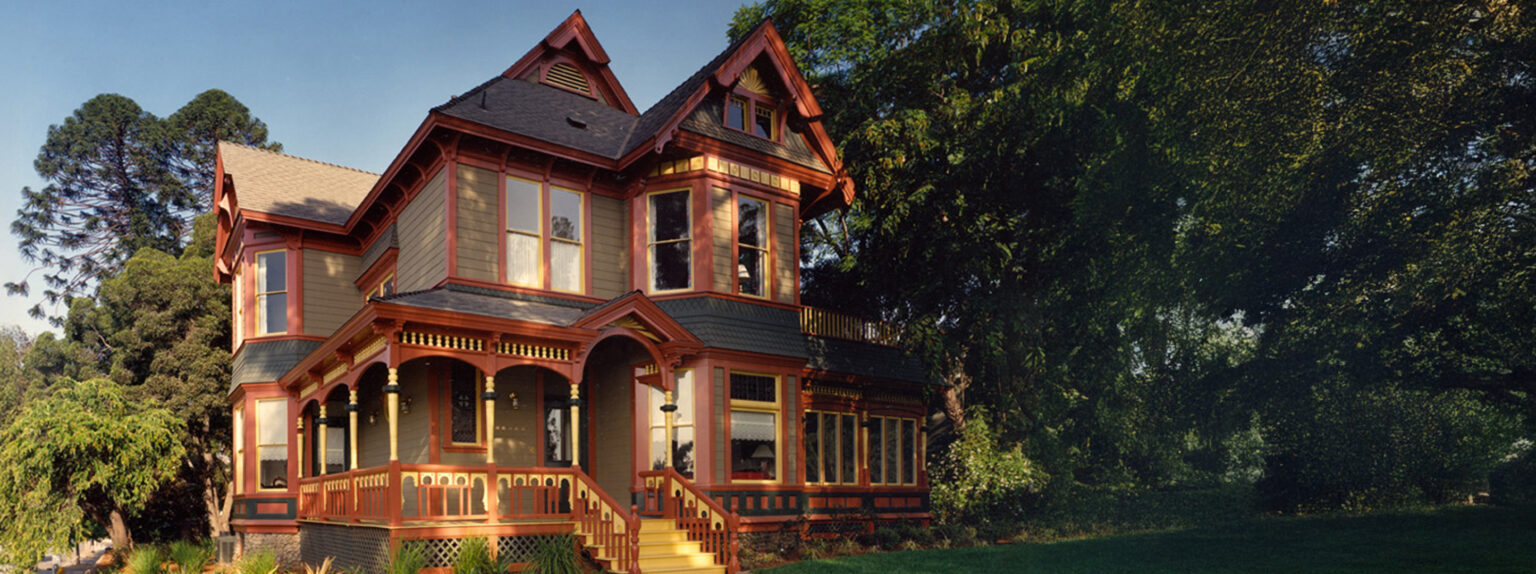 The Sumner House of Pomona College was carefully restored by HartmanBaldwin in 1992. According to Claremont Heritage, it is the city’s only true Queen Anne Victorian.