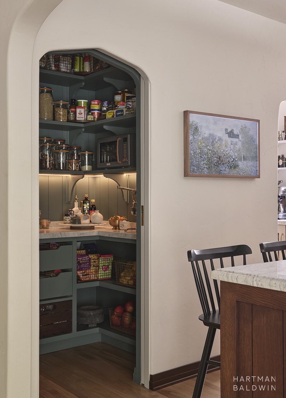 HartmanBaldwin_Euclid Residence_English Tudor Revival Home Remodel_Pantry Peek - Hartman Baldwin